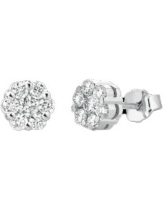 Orecchini punto luce in oro bianco e diamanti PG gioielli OR 7 PIE NEW CT 0,13 G VS